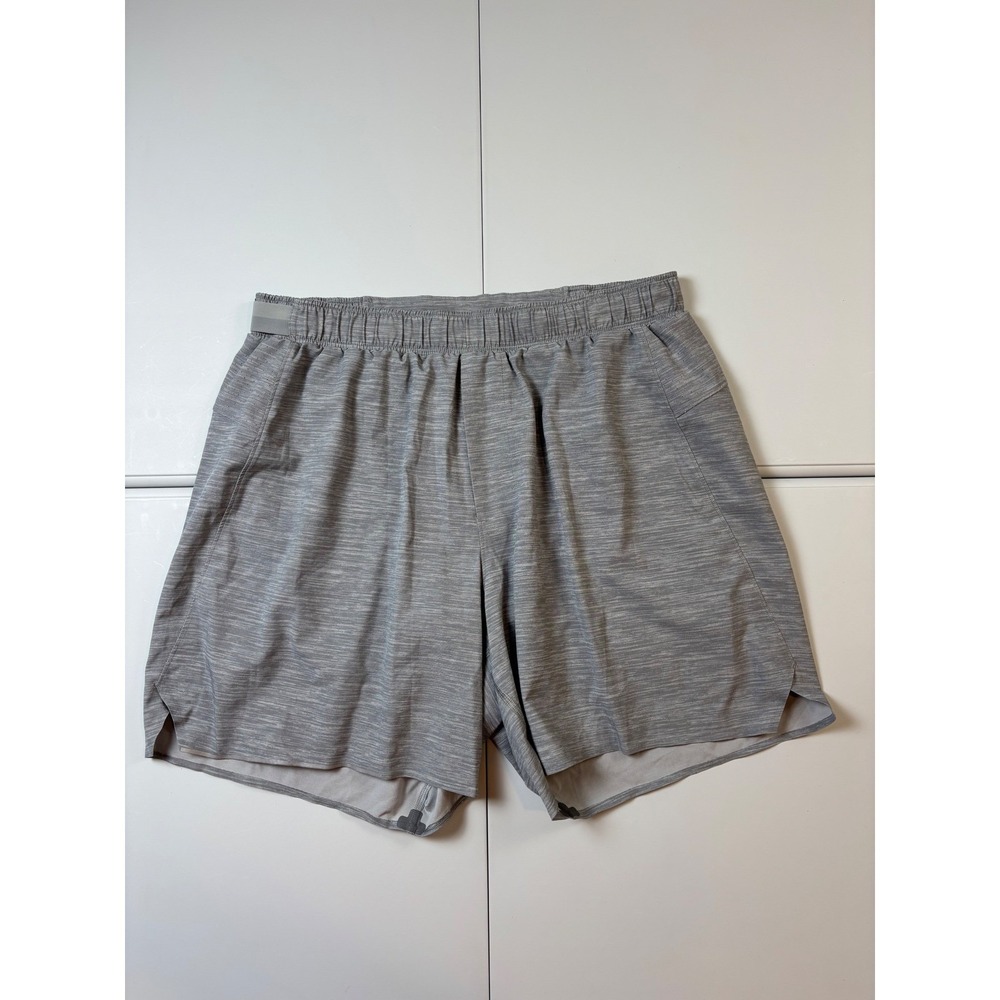 Lululemon‎ Surge Short Lined Mens Sz Medium 6" Inseam Heathered Grey